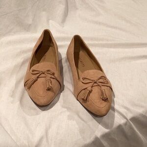 Talbots Tan Moccasins with Tassel Detail
